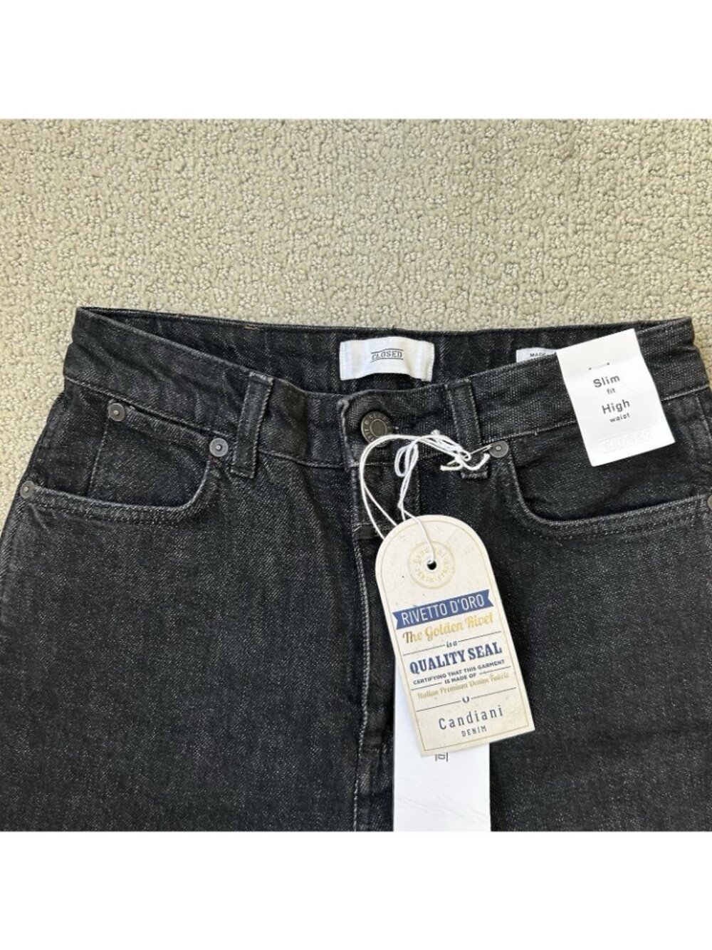 NWT CLOSED Womens Dark Wash High Waist Slim Fit Straight Leg Jeans Milly Size 24 - Picture 6 of 16